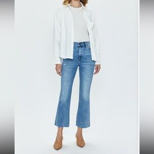 Pistola Womens Medium Wash Lennon Crop Boot Leg Jean Zuma Denim 27
